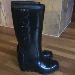 NWT Sorel Joan Rain Wedge Tall Gloss